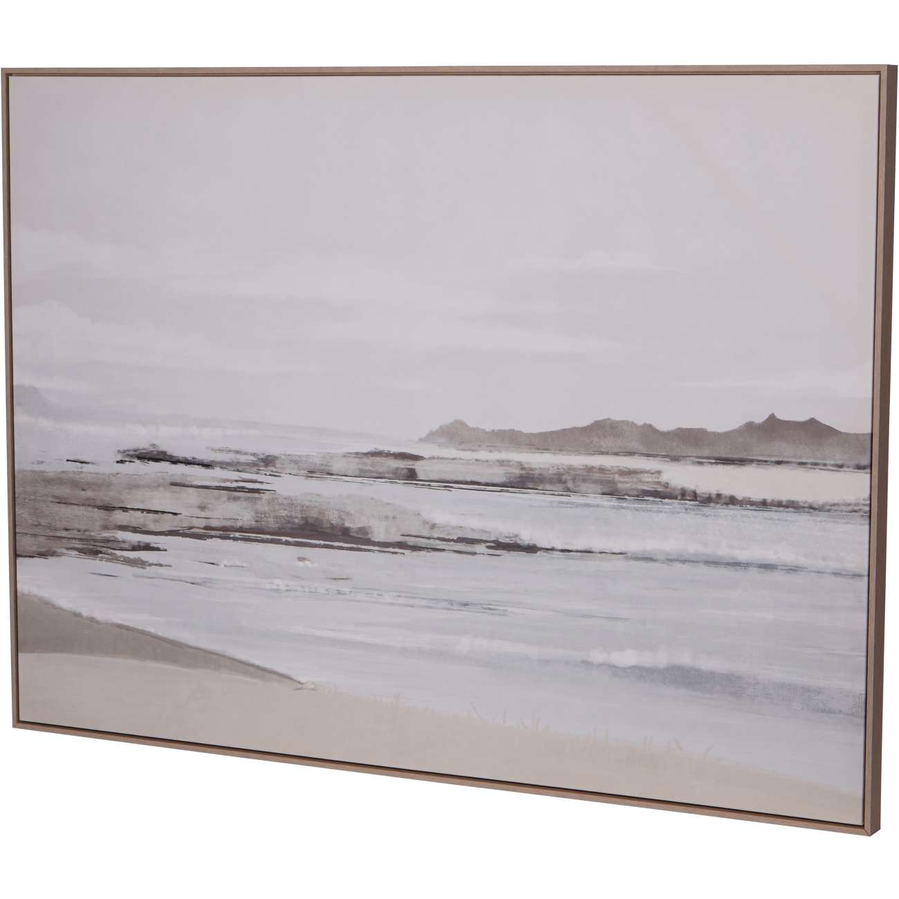 Blurred Seascape Framed Canvas Wall Art Large